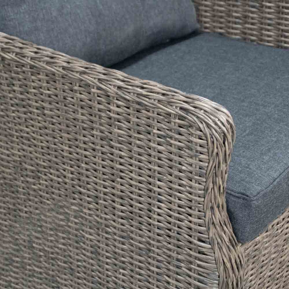 Cork/Elip Blended Brown dining tuinset 5-delig | hardhout + wicker | 135cm