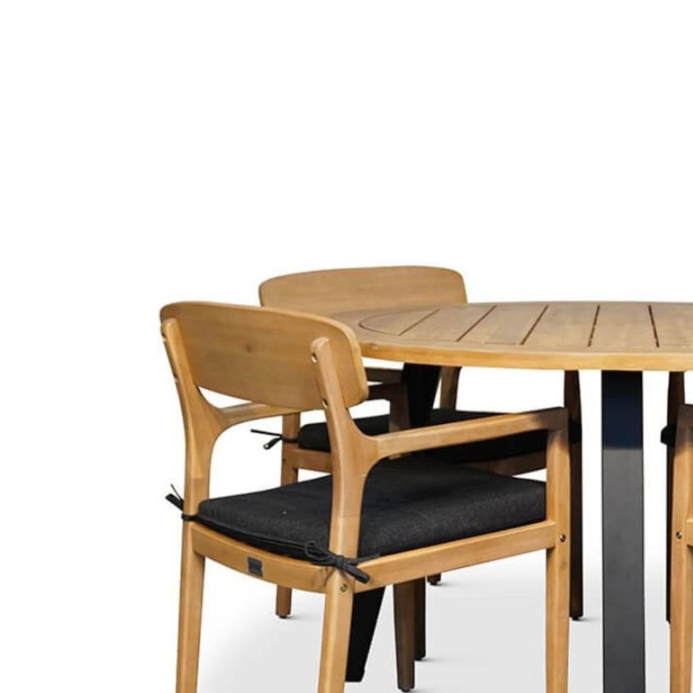 Cork/Rixos dining tuinset 5-delig | hardhout | 135cm