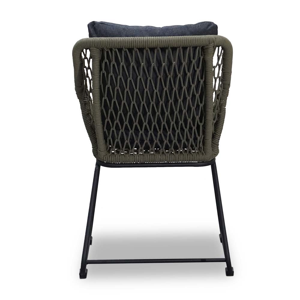 Prestige/Portofino groen dining tuinset 5-delig | teakhout + touw | 200cm