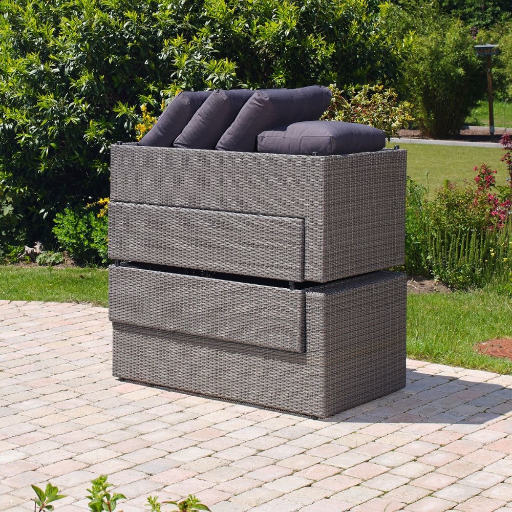 Rio ligbed loungeset modulair 8 personen | wicker | Kobo Grey | 5-delig - 258x193cm