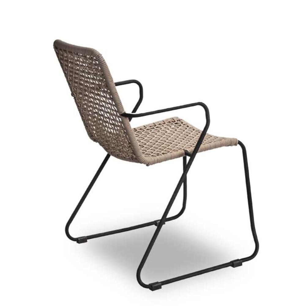 Mendes dining tuinstoel | touw | stapelbaar | zand