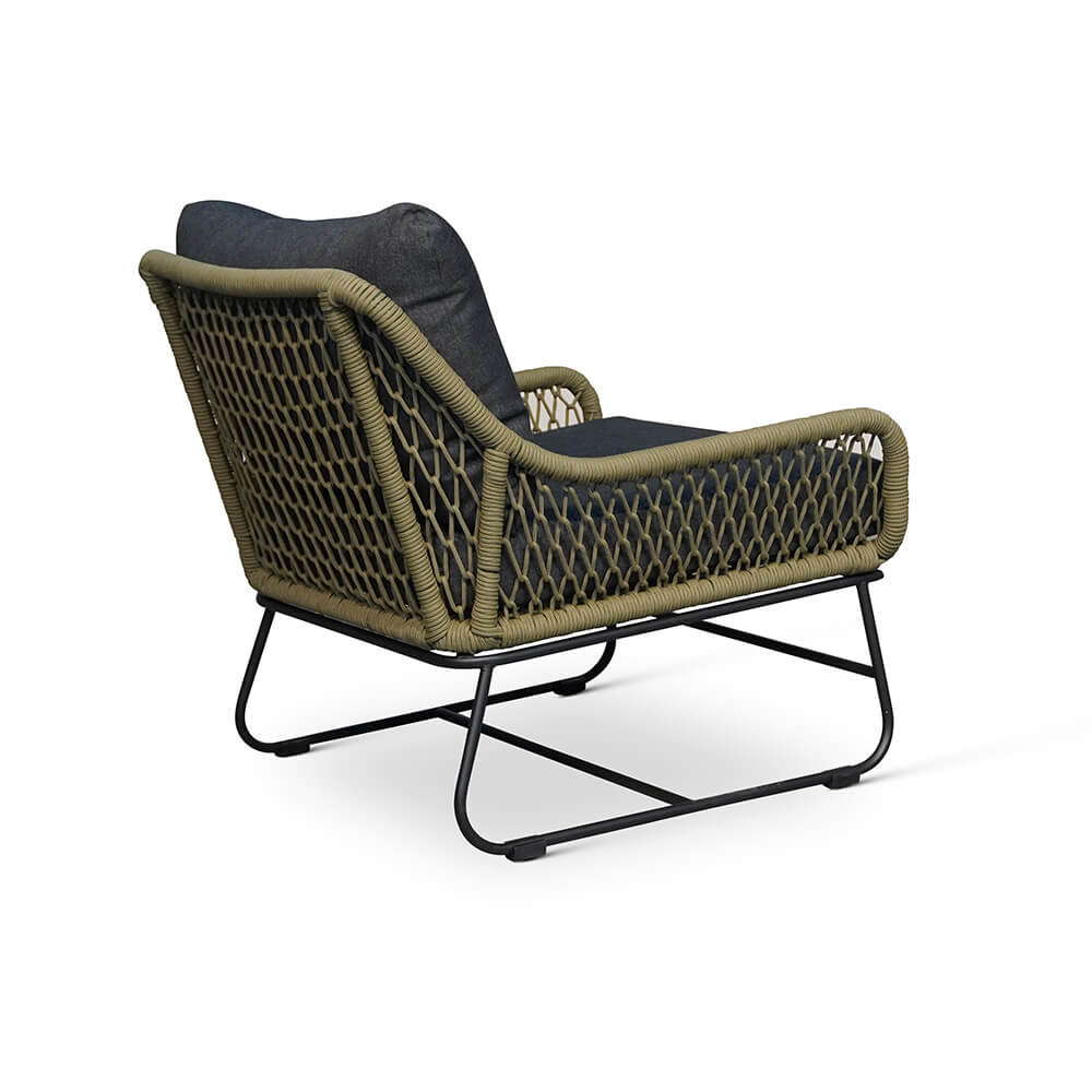 Portofino/Pablo lounge balkonset 5-delig | hardhout + touw | olijfgroen