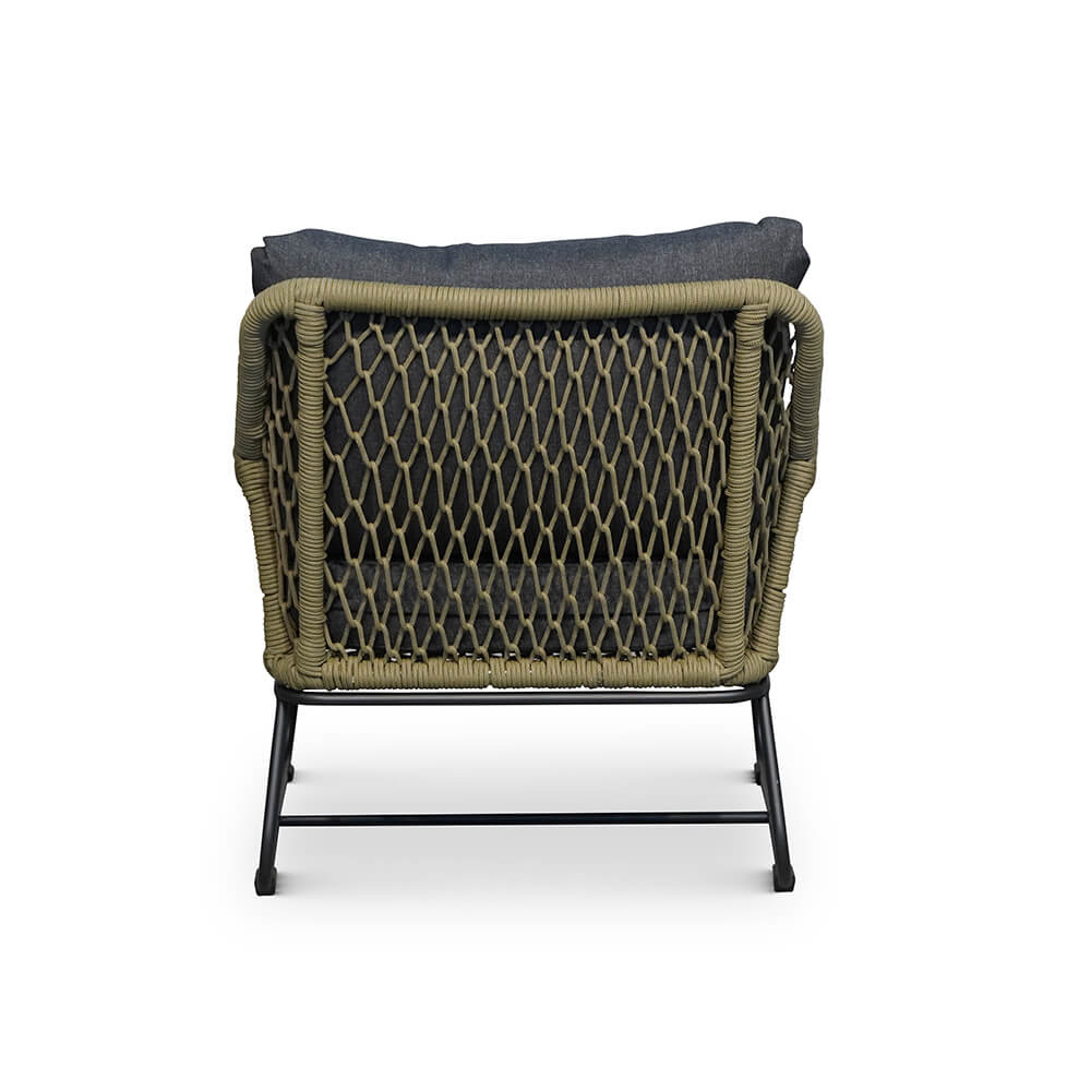 Portofino/Pablo lounge balkonset 5-delig | hardhout + touw | olijfgroen