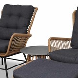 Dex relax tuinset 5-delig | wicker + aluminium | Bamboo antraciet