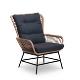 Dex lounge balkonset 2 personen | wicker + aluminium | Bamboo antraciet | 5-delig