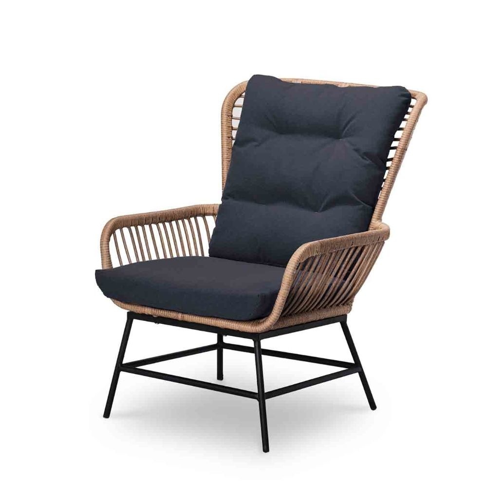 Dex lounge balkonset 2 personen | wicker + aluminium | Bamboo antraciet | 5-delig