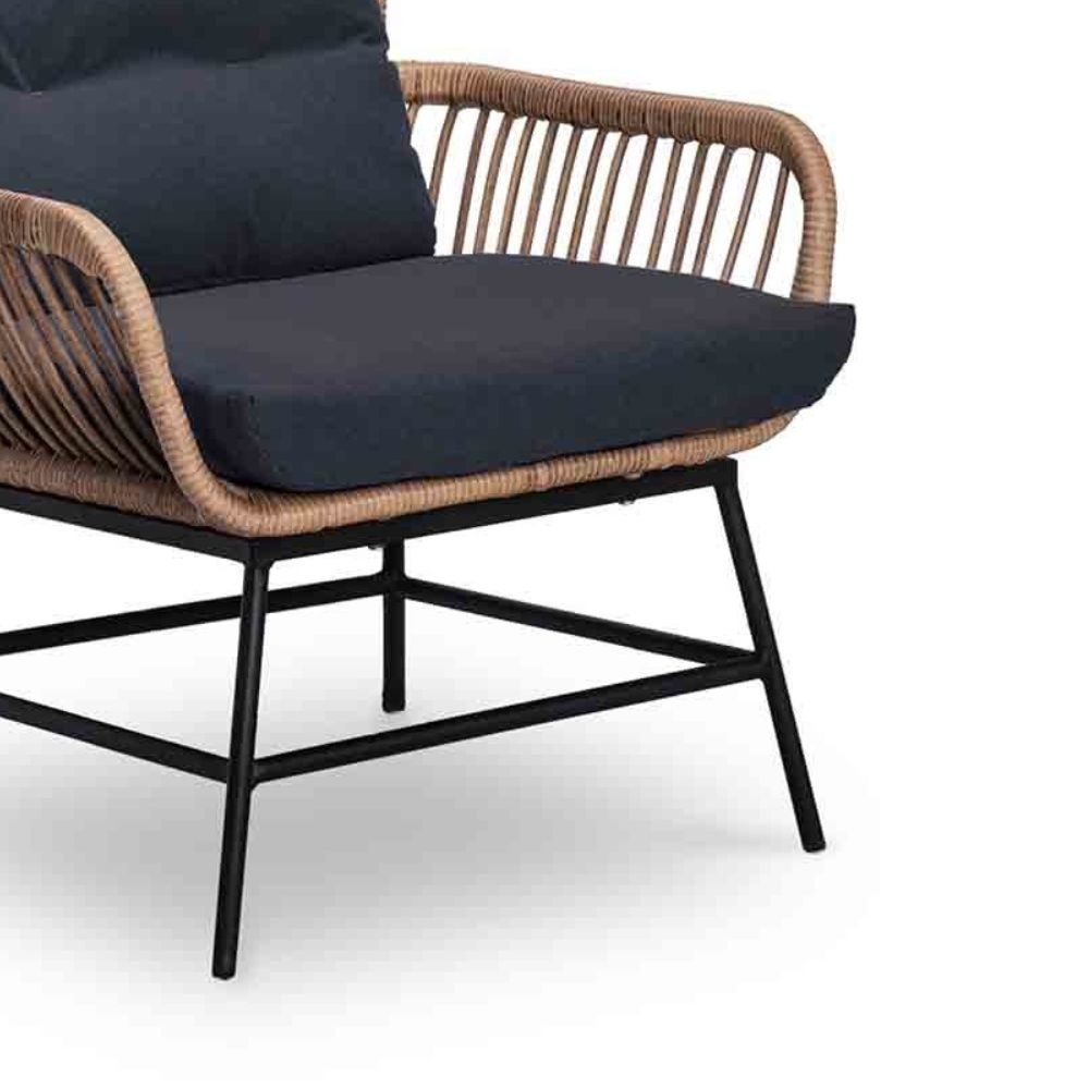 Dex lounge balkonset 5-delig | wicker + aluminium | Bamboo antraciet