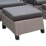 Prato Brick voetenbank | aluminium + wicker