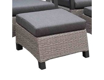 Prato Brick voetenbank | aluminium + wicker