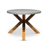 Livorno/Bergen groen dining tuinset | 4 personen | betonlook + hardhout | 200cm ovaal