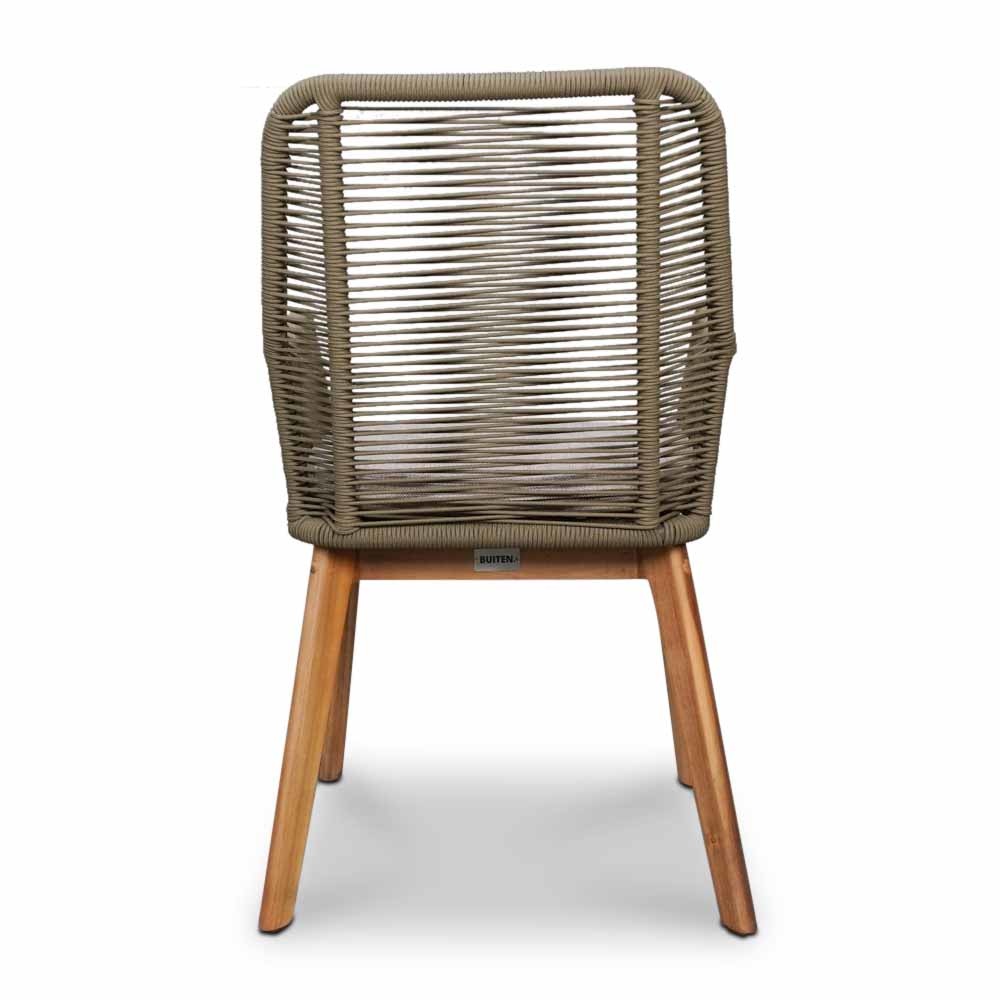 Livorno/Padua dining tuinset | 4 personen | betonlook + hardhout | 200cm ovaal