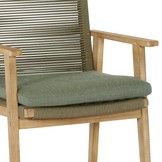 Livorno/Bergen groen dining tuinset | 4 personen | betonlook + hardhout | 200cm ovaal