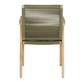 Livorno/Bergen groen dining tuinset | 4 personen | betonlook + hardhout | 200cm ovaal