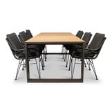 Atlanta/Carlos Charcoal dining tuinset | 6 personen | | 218cm