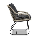 Atlanta/Portofino zand dining tuinset | 6 personen | teakhout + touw | 218cm