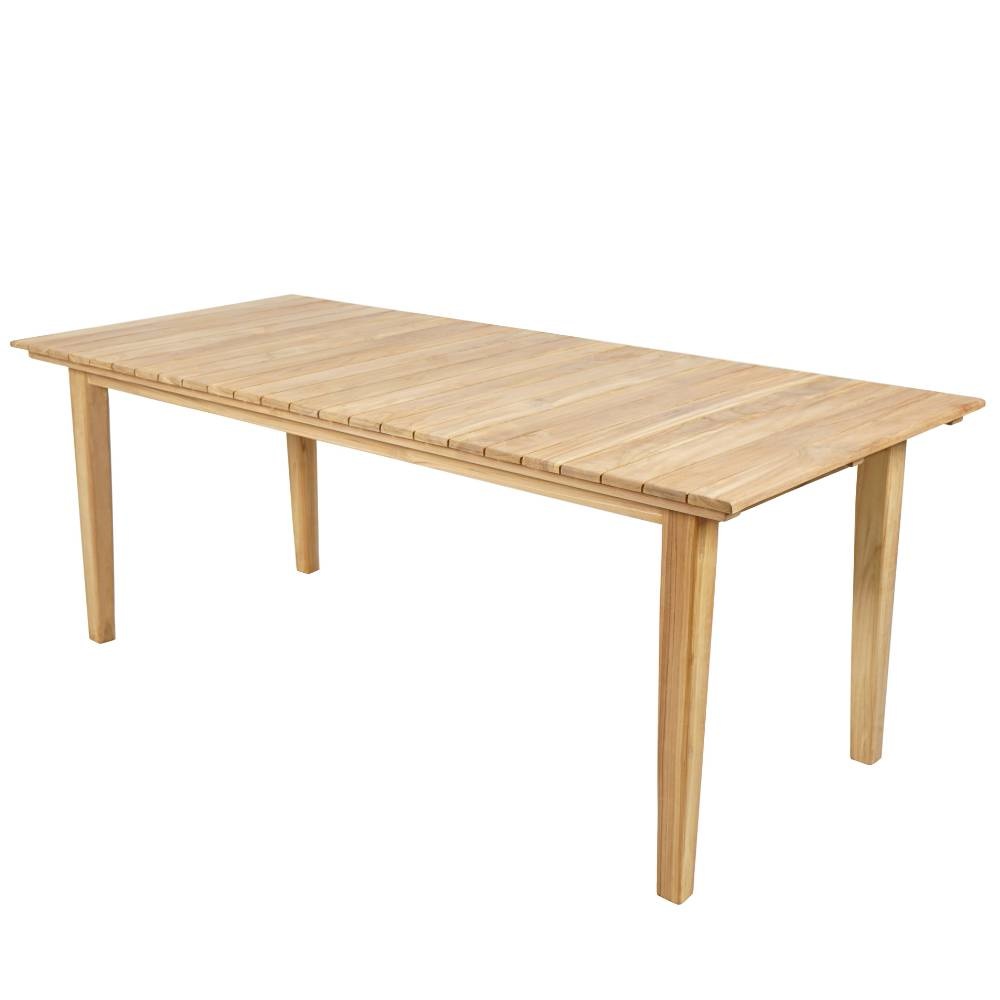Prestige/Chester zwart dining tuinset 5-delig | teakhout + touw | 200cm