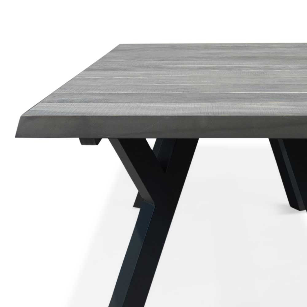 Castilla Negro/Seville zwart dining tuinset 7-delig | keramiek + touw | 247cm