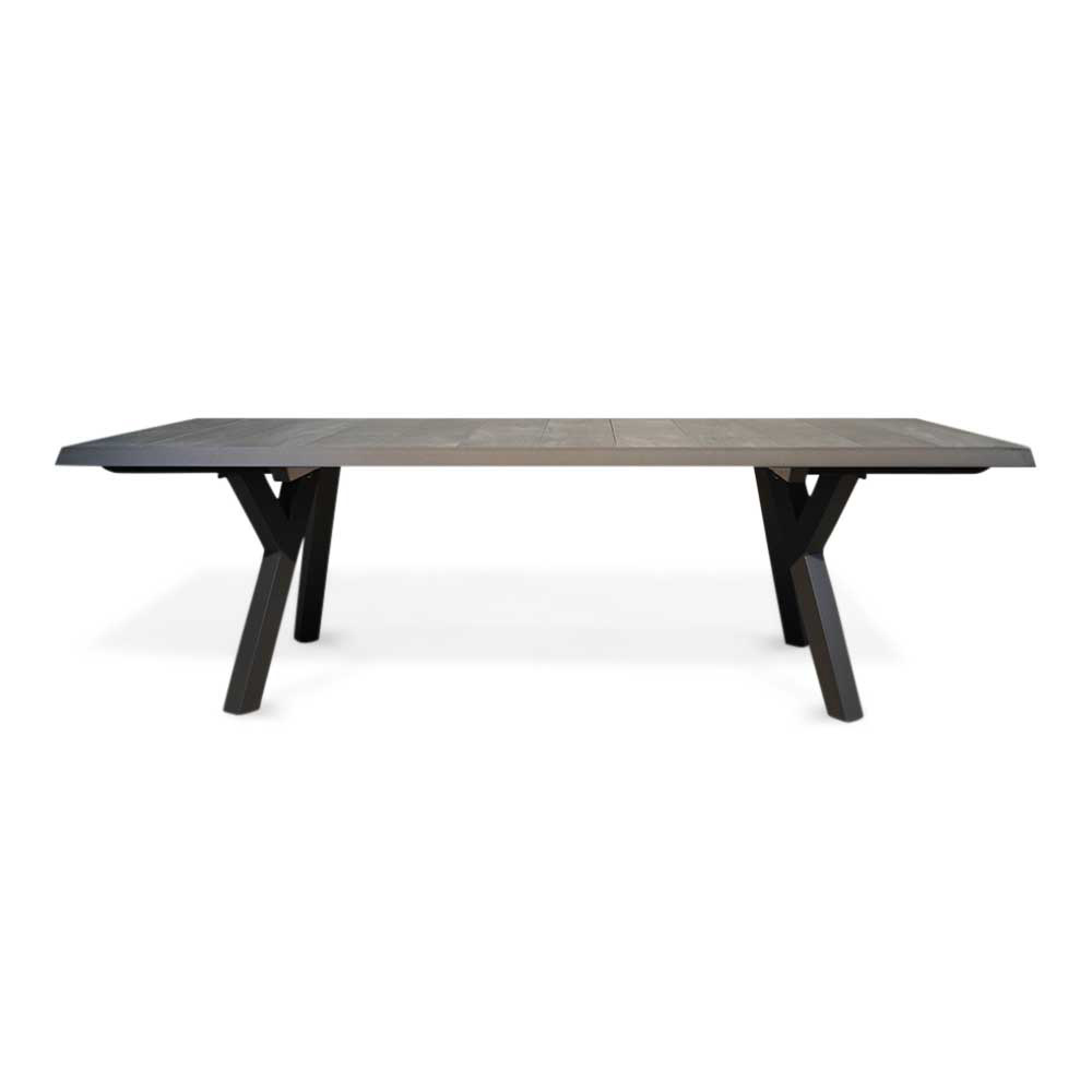 Castilla Negro/Seville zwart dining tuinset 7-delig | keramiek + touw | 247cm