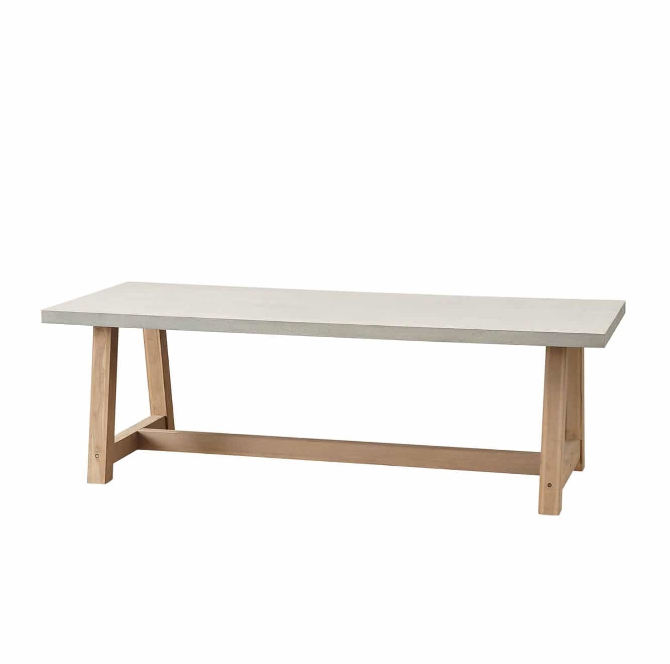Veltis/Portofino zand dining tuinset 7-delig | betonlook + touw | 250cm