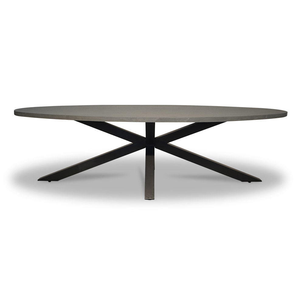 Stockholm/Portofino groen dining tuinset 9-delig | betonlook + touw | 280cm