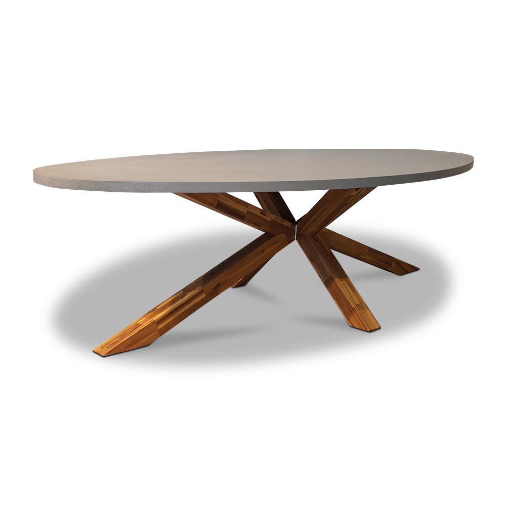 Livorno/Portofino groen dining tuinset 9-delig | betonlook + touw | 280cm