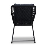 Livorno/Portofino zwart dining tuinset | 8 personen | betonlook + touw | 280cm