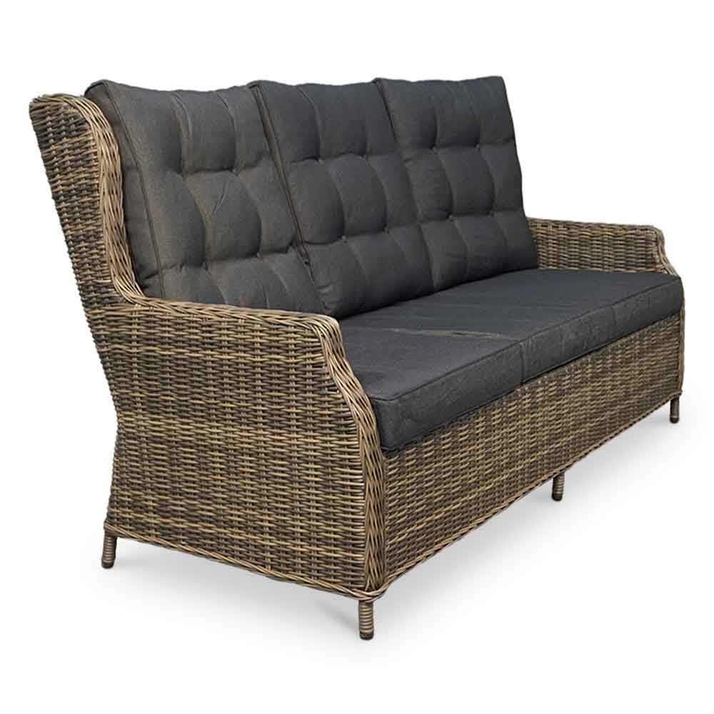 Belfort stoel-bank loungeset - verstelbaar 7 personen | wicker | Kobo Grey | 6-delig