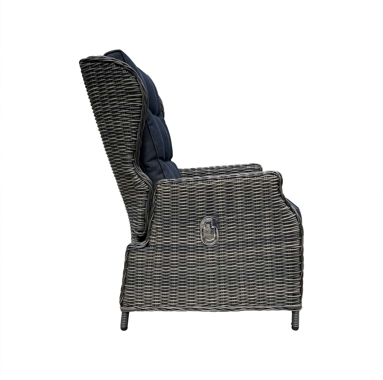 Belfort stoel-bank loungeset - verstelbaar 7 personen | wicker | Kobo Grey | 6-delig