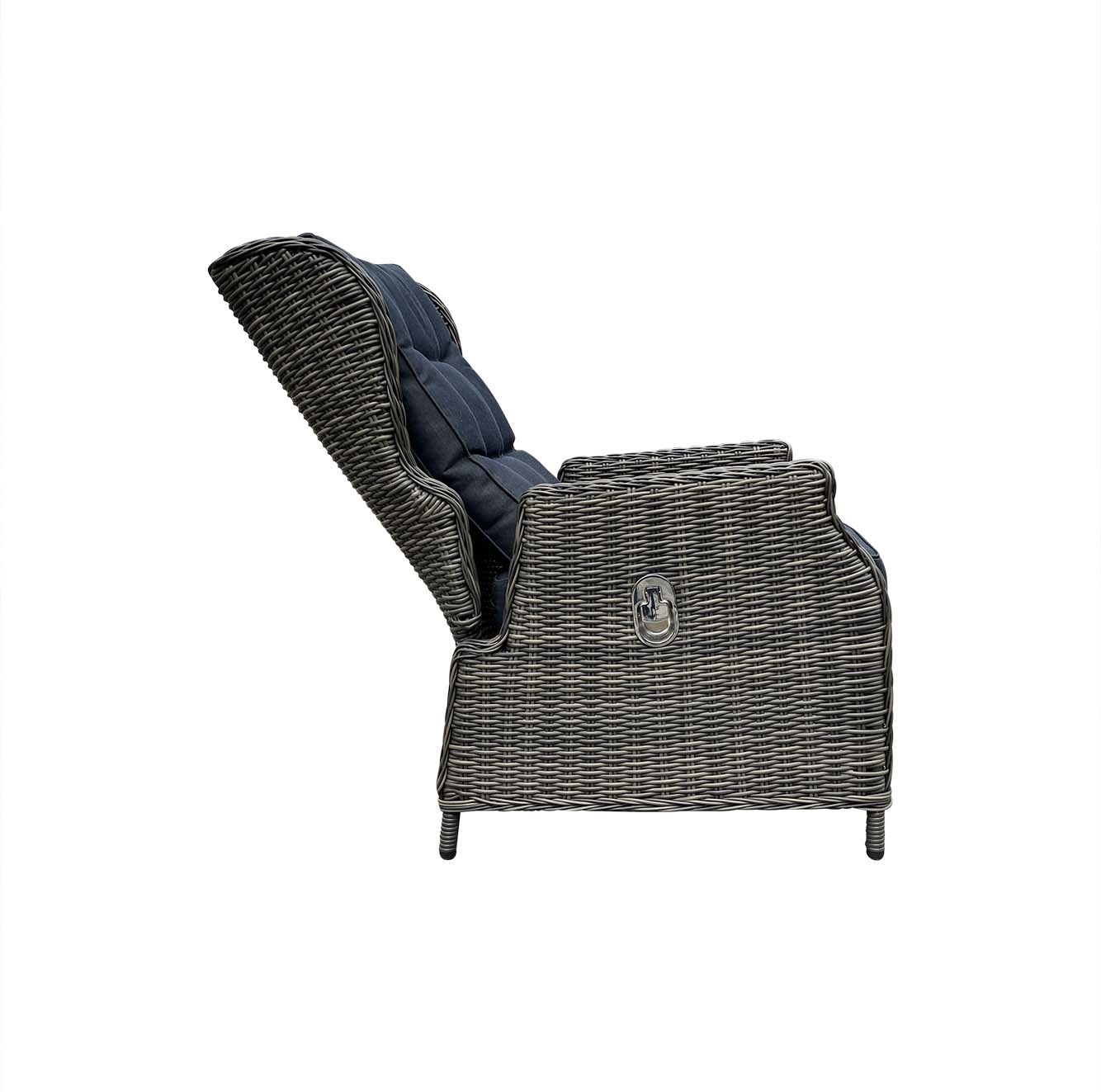 Belfort stoel-bank loungeset - verstelbaar 7 personen | wicker | Kobo Grey | 6-delig