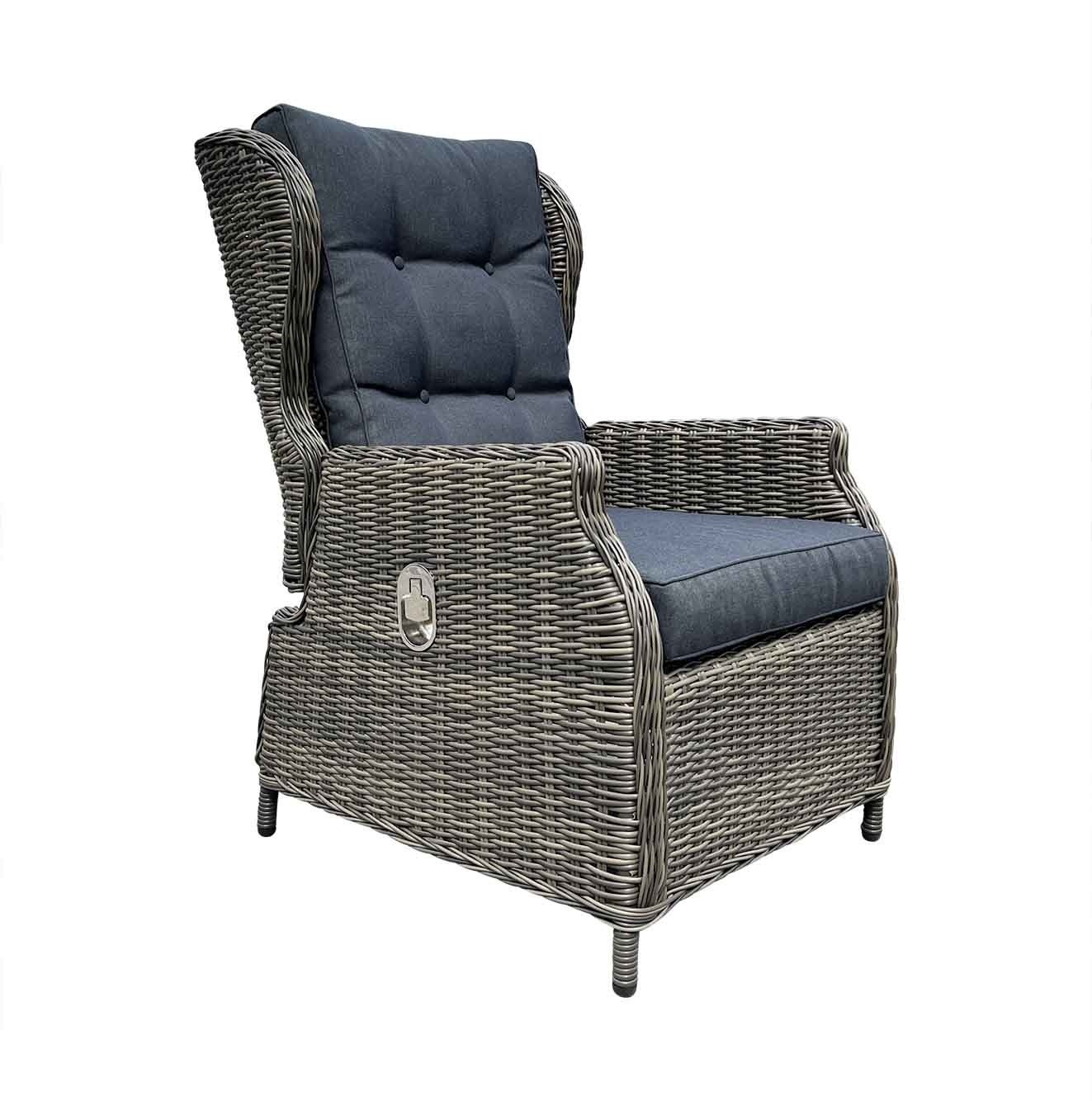 Belfort stoel-bank loungeset - verstelbaar 7 personen | wicker | Kobo Grey | 6-delig