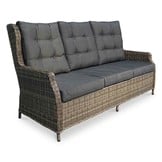Belfort stoel-bank loungeset - verstelbaar 5 personen | wicker | Kobo Grey | 4-delig