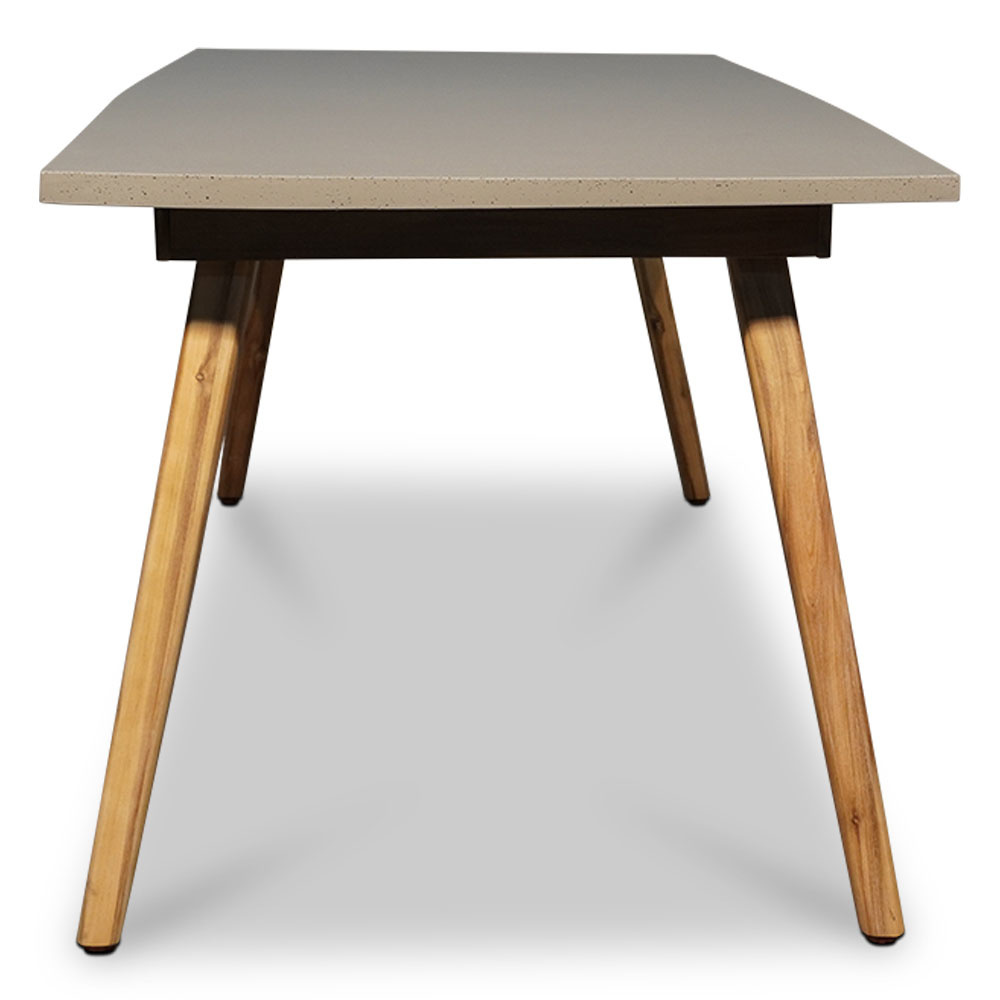 Copenhagen tuintafel | betonlook + hardhout | 180x90cm