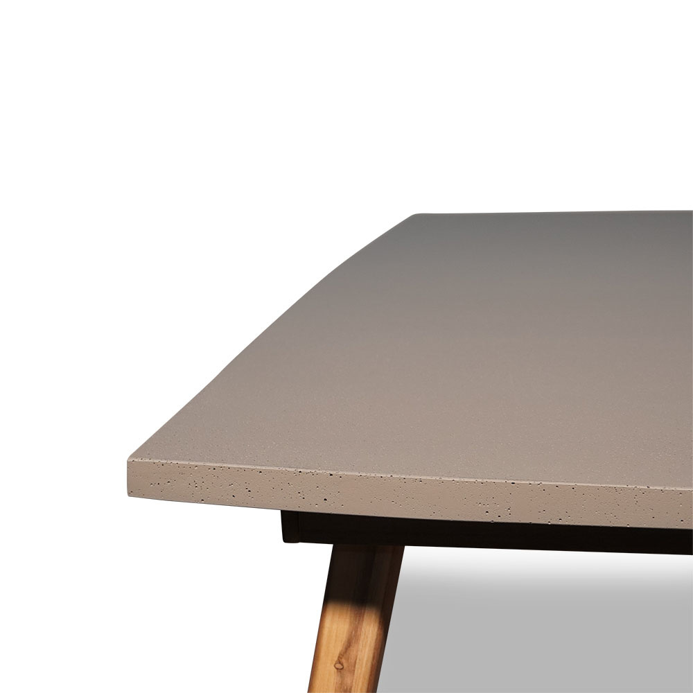 Copenhagen tuintafel | betonlook + hardhout | 180x90cm