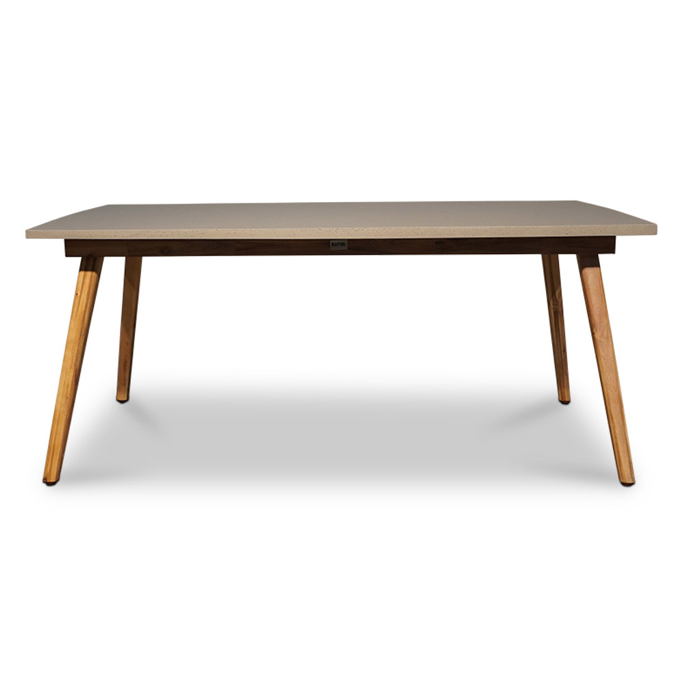 Copenhagen tuintafel | betonlook + hardhout | 180x90cm