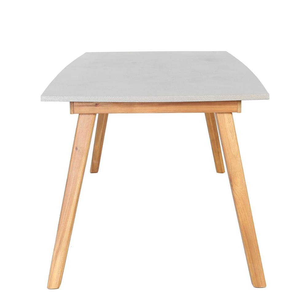 Copenhagen/Carlos Charcoal dining tuinset 5-delig | betonlook + wicker | 180cm