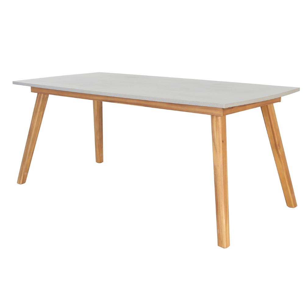 Copenhagen/Carlos Charcoal dining tuinset 5-delig | betonlook + wicker | 180cm