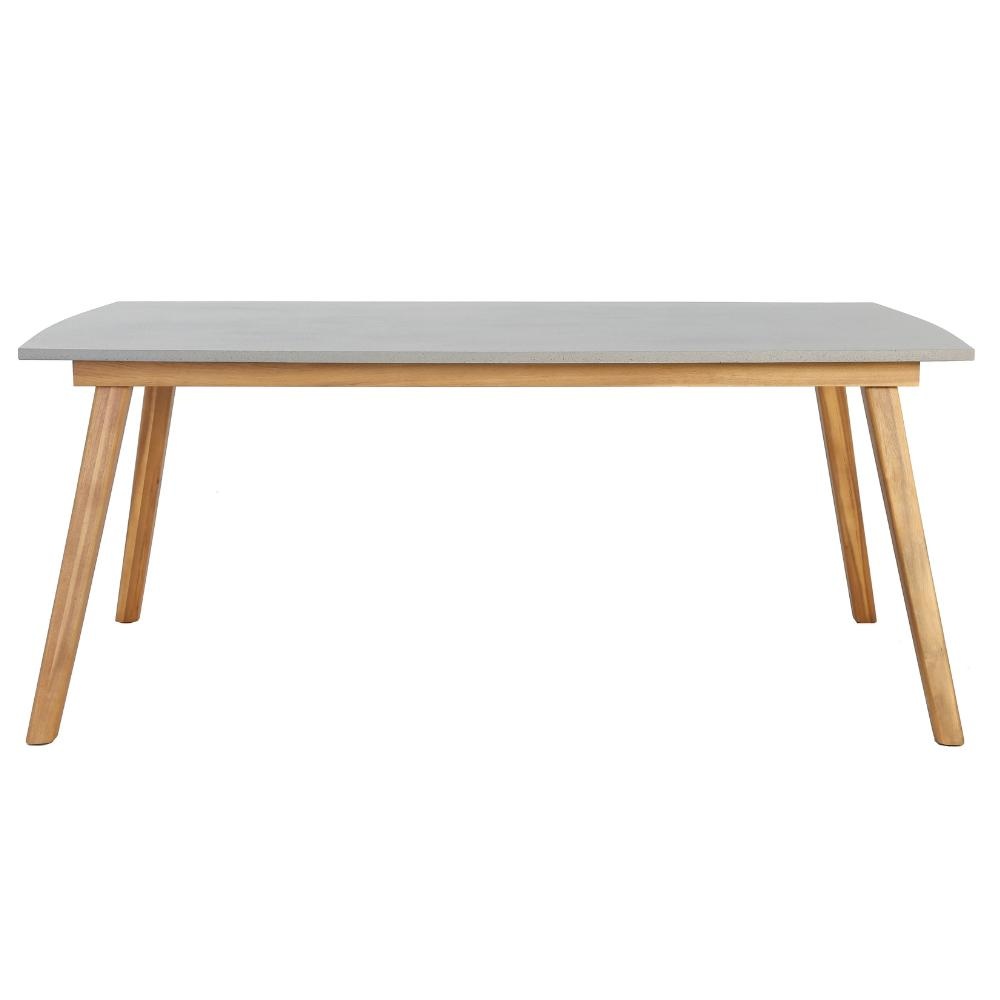 Copenhagen/Carlos Charcoal dining tuinset 5-delig | betonlook + wicker | 180cm