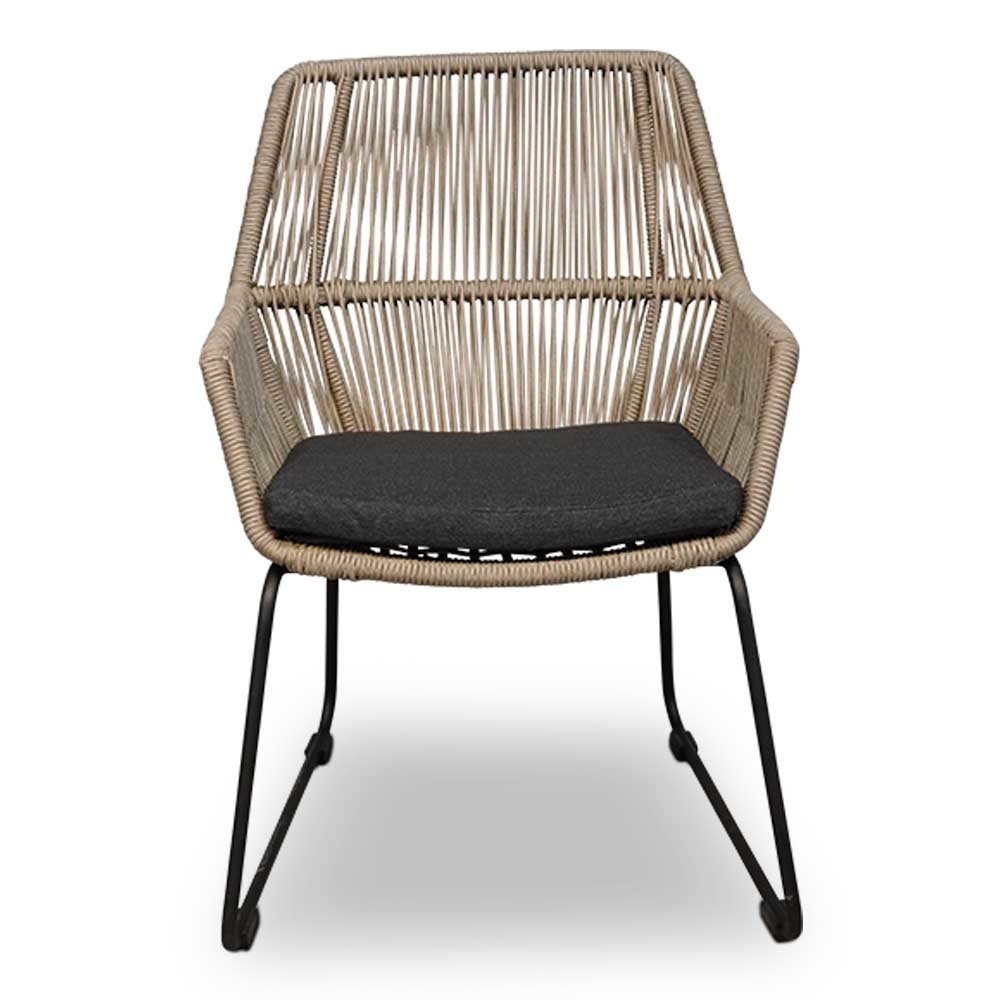 Copenhagen/Chester zand dining tuinset 5-delig | betonlook + touw | 180cm