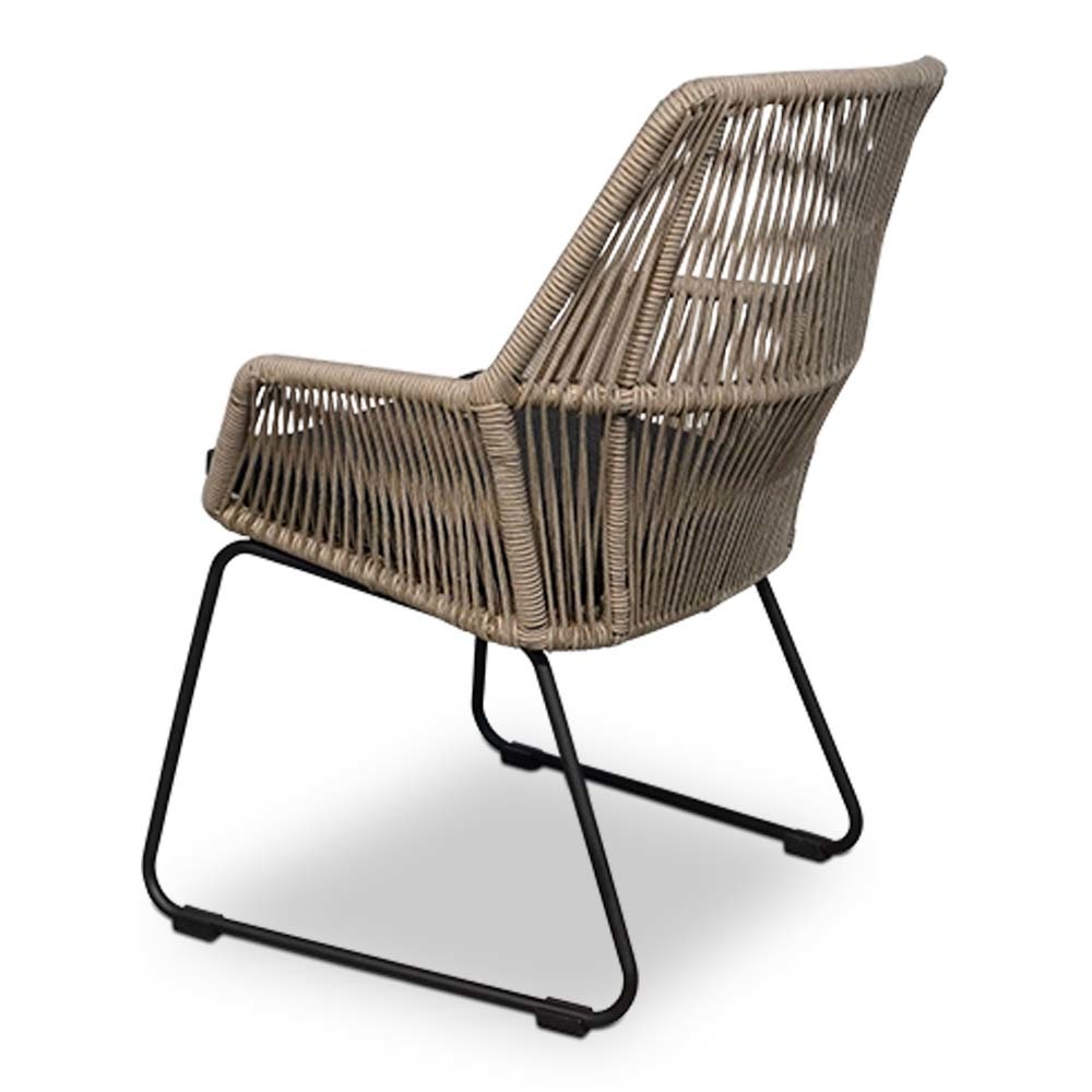 Copenhagen/Chester zand dining tuinset 5-delig | betonlook + touw | 180cm