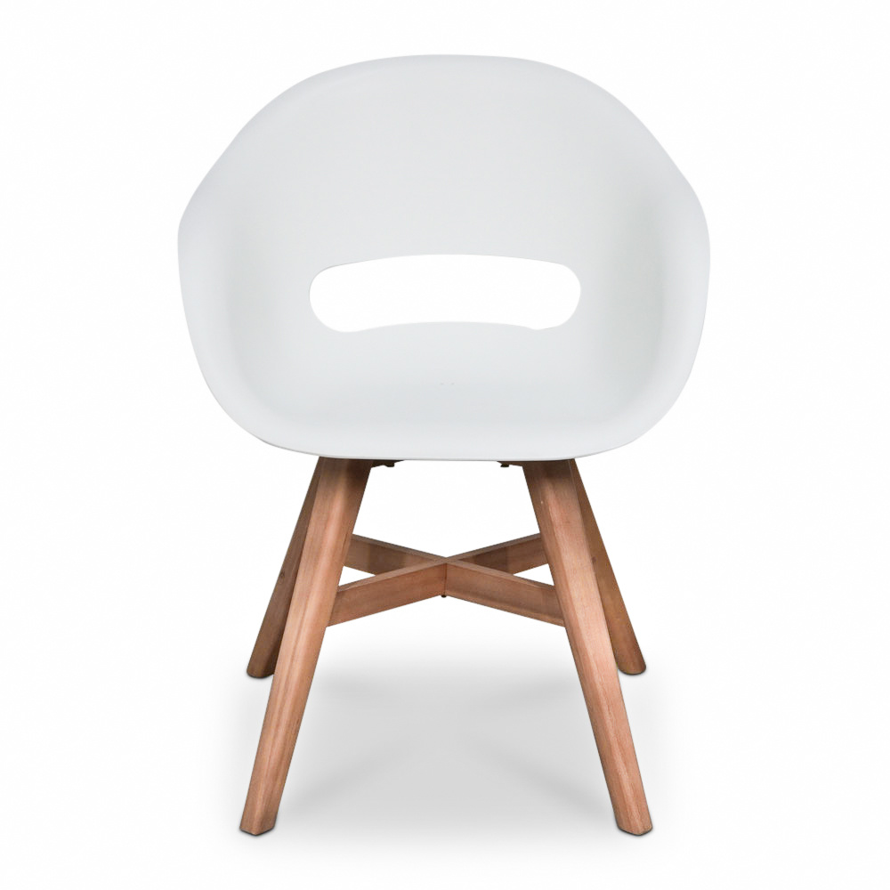 Copenhagen/Karlstad wit dining tuinset 5-delig | betonlook + kunststof | 180cm