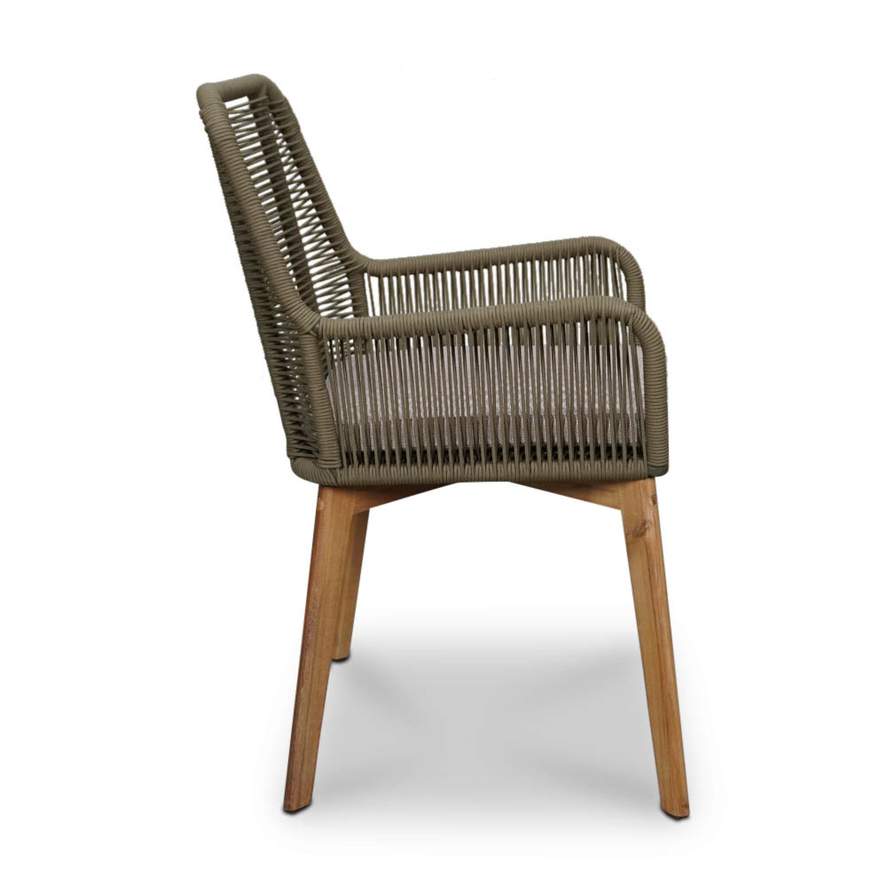 Copenhagen/Padua dining tuinset 5-delig | betonlook + touw | 180cm