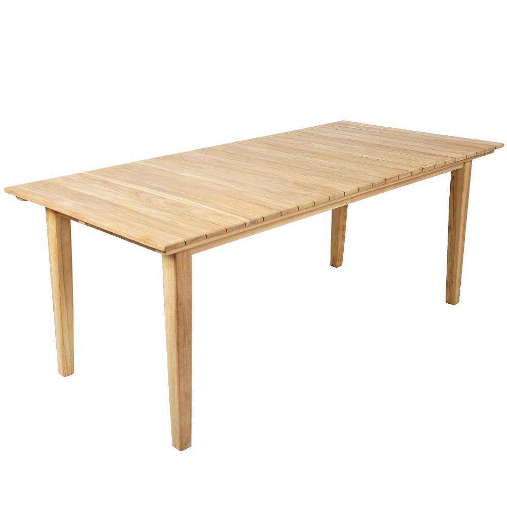 Prestige/Chester zand dining tuinset 5-delig | teakhout + touw | 200cm