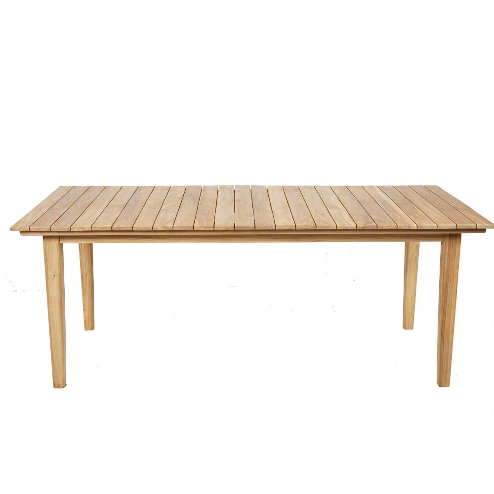 Prestige/Chester zand dining tuinset 5-delig | teakhout + touw | 200cm