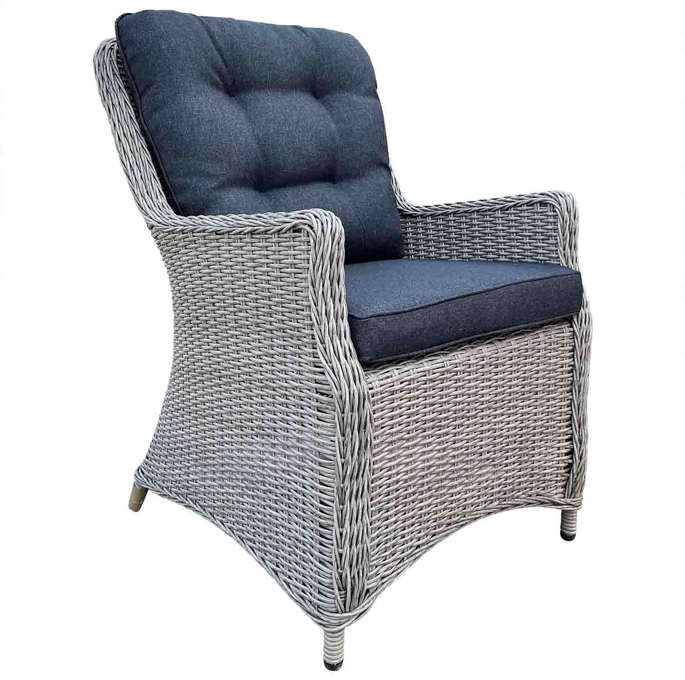 Salo/Elip Natural Grey dining tuinset 7-delig | hardhout + wicker | 240cm