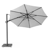Challenger T² zweefparasol | Ø350cm rond met parasolvoet 90kg & hoes | wit