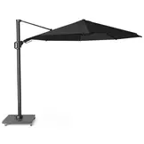 Challenger T² zweefparasol | Ø350cm rond met parasolvoet 90kg & hoes | zwart
