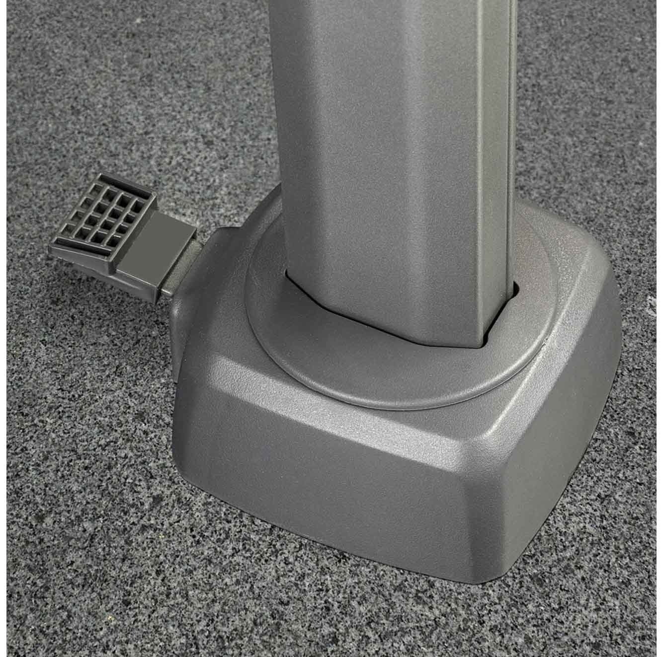 Challenger T² zweefparasol | Ø350cm rond met parasolvoet 90kg & hoes | zwart