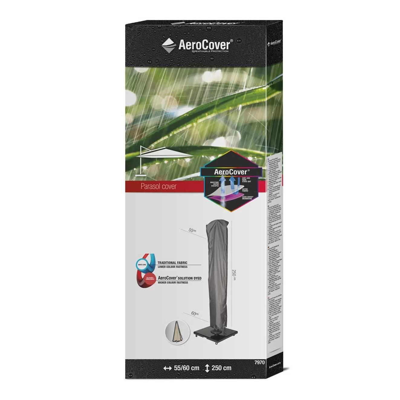 Challenger T² zweefparasol Ø3,50m | zwart + 90kg voet & hoes