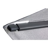 Challenger T² zweefparasol | Ø350cm rond met parasolvoet 90kg & hoes | Light Grey