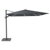 Challenger T² Glow zweefparasol | 300x300cm met parasolvoet 90kg & hoes | antraciet